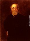 Portrait Of A Bearded Gentleman Wearing A Pince-Nez by Franz von Lenbach